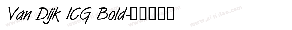 Van Dijk ICG Bold字体转换